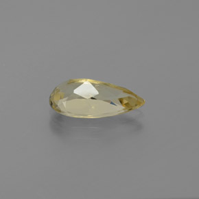 Béryl doré jaune naturelle en forme de poire, 1,70 ct, VVS