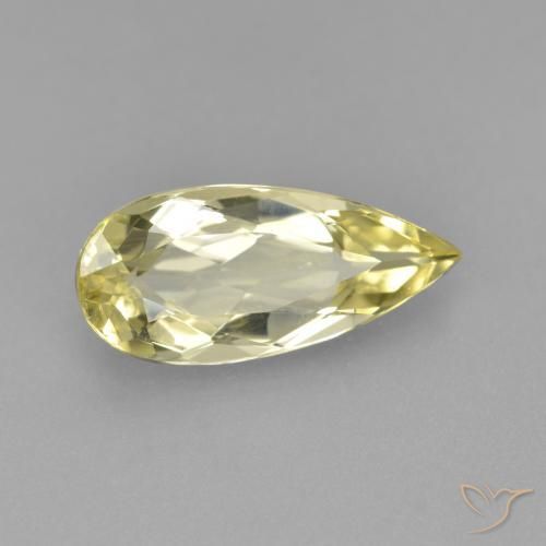 Béryl doré Jaune clair naturelle En forme de poire, 2.04 ct, VVS