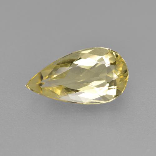 Béryl doré Jaune Dijon naturelle En forme de poire, 1.32 ct, VVS