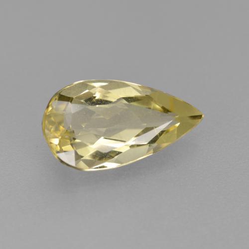 Béryl doré Jaune Dijon naturelle En forme de poire, 1.32 ct, VVS