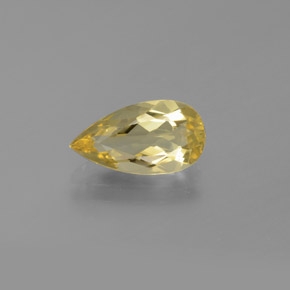 Béryl doré jaune naturelle en forme de poire, 1,52 ct, VVS