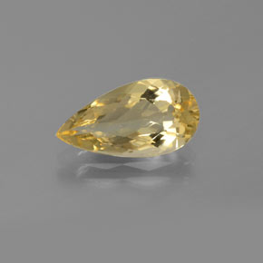 Béryl doré jaune naturelle en forme de poire, 2,13 ct, VVS
