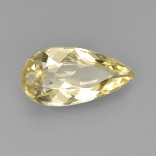 Béryl doré jaune naturelle en forme de poire, 2,07 ct, VVS