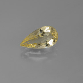 Béryl doré jaune naturelle en forme de poire, 1,65 ct, VS