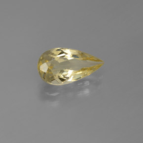 Béryl doré jaune naturelle en forme de poire, 1,65 ct, VS