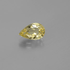 Béryl doré jaune naturelle en forme de poire, 1,11 ct, VVS-VS