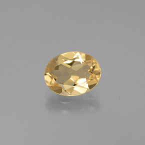 Béryl doré jaune naturelle coupe ovale, 1,72 ct, VVS