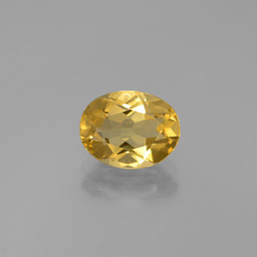 Béryl doré jaune naturelle coupe ovale, 1,83 ct, VVS