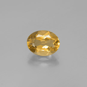 Béryl doré jaune naturelle coupe ovale, 1,68 ct, VVS-VS