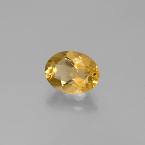 Béryl doré jaune naturelle coupe ovale, 1,68 ct, VVS-VS