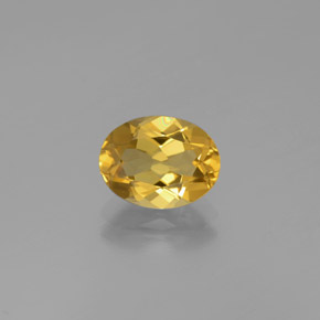 Béryl doré doré naturelle coupe ovale, 1,62 ct, VVS-VS