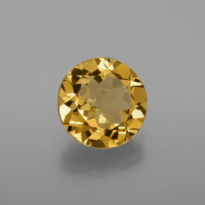 Béryl doré jaune naturelle coupe roude, 3,29 ct, VVS-VS