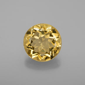Béryl doré jaune naturelle coupe roude, 3,13 ct, VVS-VS