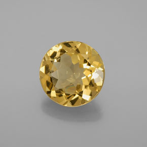 Béryl doré jaune naturelle coupe roude, 3,13 ct, VVS-VS