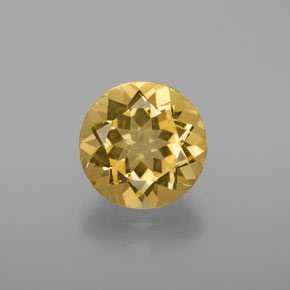 Béryl doré jaune naturelle coupe roude, 3,44 ct, VVS-VS
