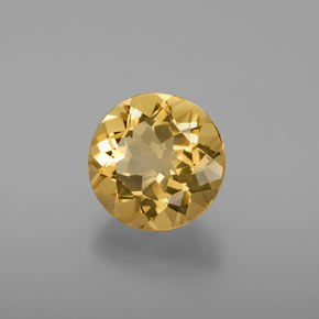 Béryl doré jaune naturelle coupe roude, 3,44 ct, VVS-VS