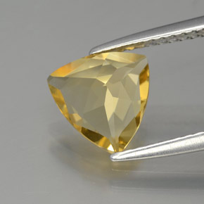 Béryl doré jaune naturelle trillion, 1,28 ct, VVS