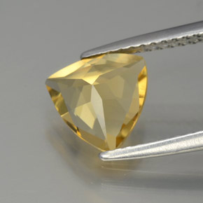 Béryl doré jaune naturelle trillion, 1,35 ct, VVS