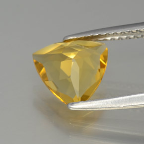 Béryl doré jaune naturelle trillion, 1,27 ct, VVS-VS
