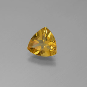 Béryl doré jaune naturelle trillion, 1,17 ct, VS
