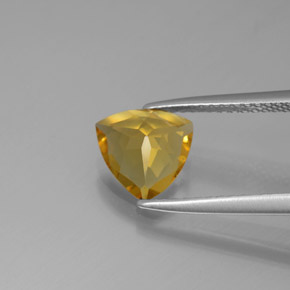 Béryl doré jaune naturelle trillion, 1,17 ct, VS