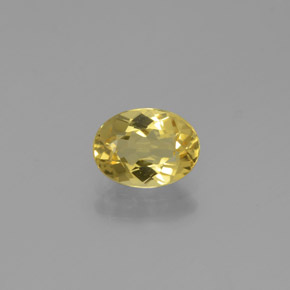 Béryl doré jaune naturelle coupe ovale, 1,12 ct, VVS