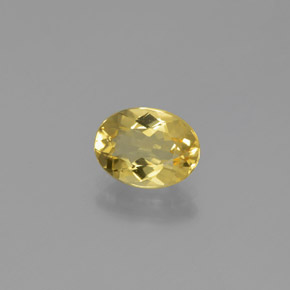 Béryl doré jaune naturelle coupe ovale, 1,12 ct, VVS