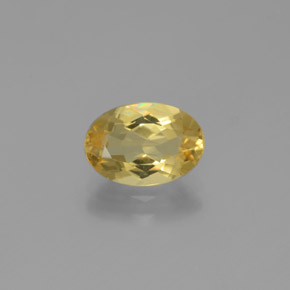 Béryl doré jaune naturelle coupe ovale, 1,34 ct, VVS