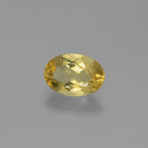 Béryl doré jaune naturelle coupe ovale, 1,34 ct, VVS