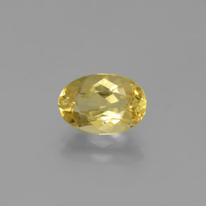 Béryl doré jaune naturelle coupe ovale, 1,62 ct, VVS