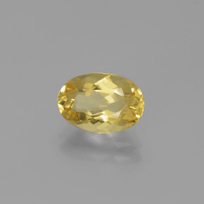 Béryl doré jaune naturelle coupe ovale, 1,62 ct, VVS