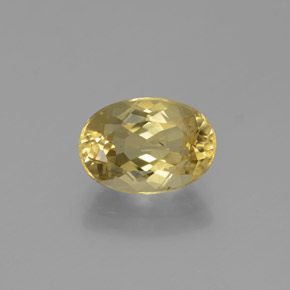 Béryl doré jaune naturelle coupe ovale, 2,26 ct, VVS-VS