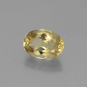 Béryl doré jaune naturelle coupe ovale, 2,26 ct, VVS-VS