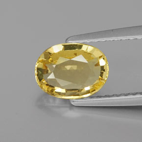 Béryl doré Jaune naturelle Coupe ovale, 1.23 ct, VVS