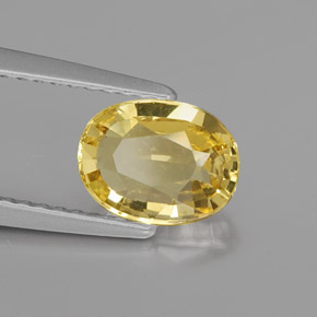 Béryl doré Jaune naturelle Coupe ovale, 1.23 ct, VVS