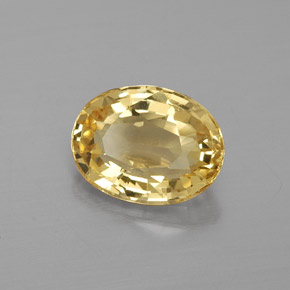 Béryl doré Jaune naturelle Coupe ovale, 1.28 ct, VVS