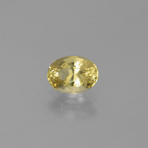 Béryl doré jaune naturelle coupe ovale, 0,56 ct, VVS-VS