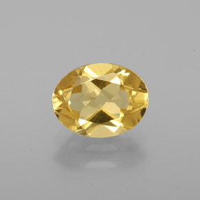 Béryl doré jaune naturelle coupe ovale, 1,27 ct, VS