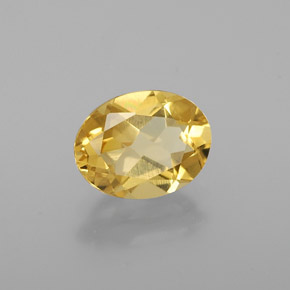 Béryl doré jaune naturelle coupe ovale, 1,27 ct, VS