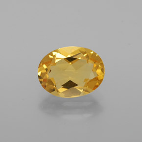 Béryl doré jaune naturelle coupe ovale, 1,14 ct, VVS-VS