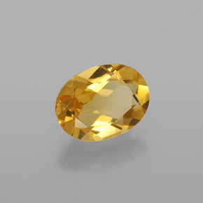 Béryl doré jaune naturelle coupe ovale, 1,14 ct, VVS-VS