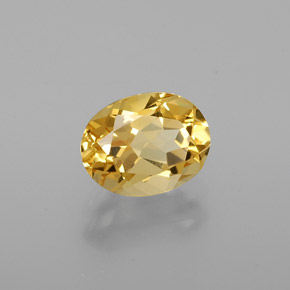 Béryl doré Jaune naturelle Coupe ovale, 1.24 ct, VVS