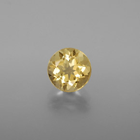 Béryl doré jaune naturelle coupe roude, 1,25 ct, VS