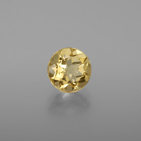 Béryl doré jaune naturelle coupe roude, 1,25 ct, VS