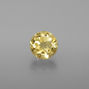 Béryl doré jaune naturelle coupe roude, 1,19 ct, VS