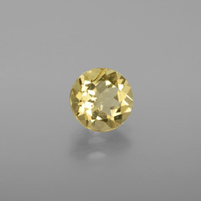 Béryl doré jaune naturelle coupe roude, 1,19 ct, VS