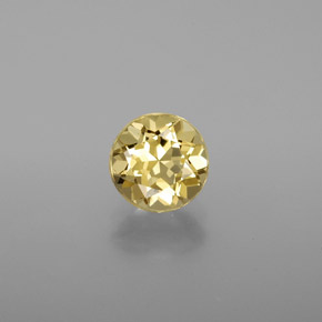 Béryl doré jaune naturelle coupe roude, 1,13 ct, VVS-VS