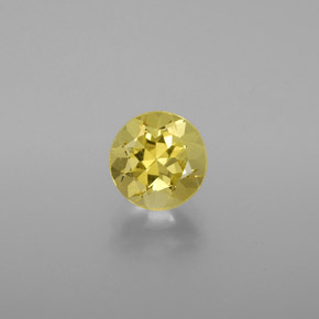 Béryl doré jaune naturelle coupe roude, 1,12 ct, VVS-VS