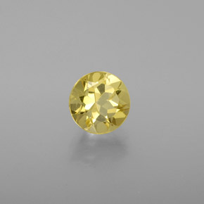 Béryl doré jaune naturelle coupe roude, 1,12 ct, VVS-VS