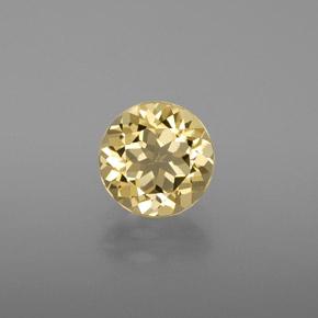 Béryl doré jaune naturelle coupe roude, 1,78 ct, VVS-VS